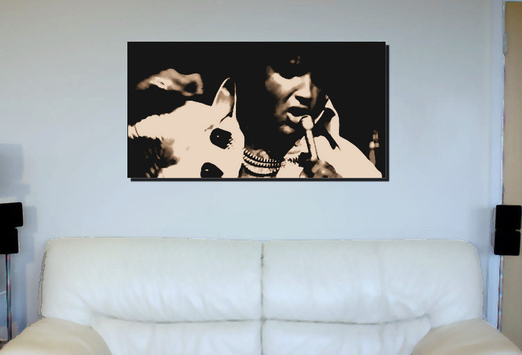 Depiction of Elvis10 on a drawing room wall.