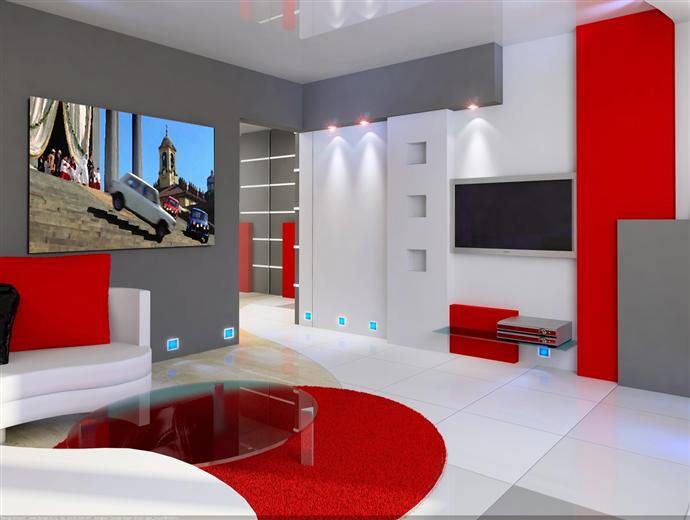 Depiction of ItalianJob1 on a drawing room wall.