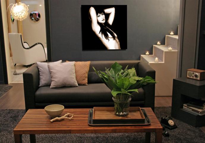 Depiction of belluci5 on a drawing room wall.