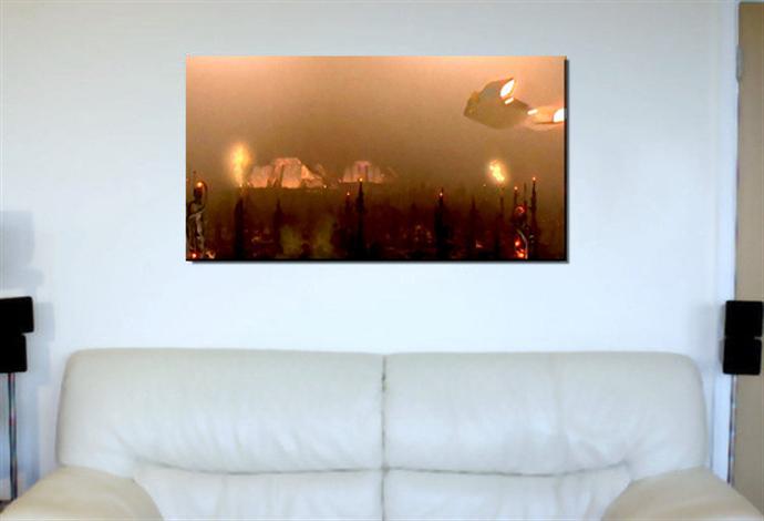 Depiction of blade2 on a drawing room wall.