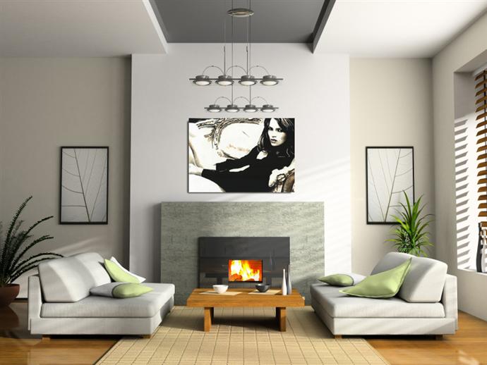 Depiction of kate1 on a drawing room wall.