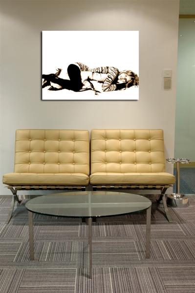 Depiction of kate2 on a drawing room wall.