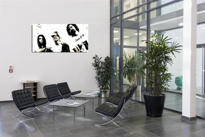 Depiction of nirvana2 on a drawing room wall.